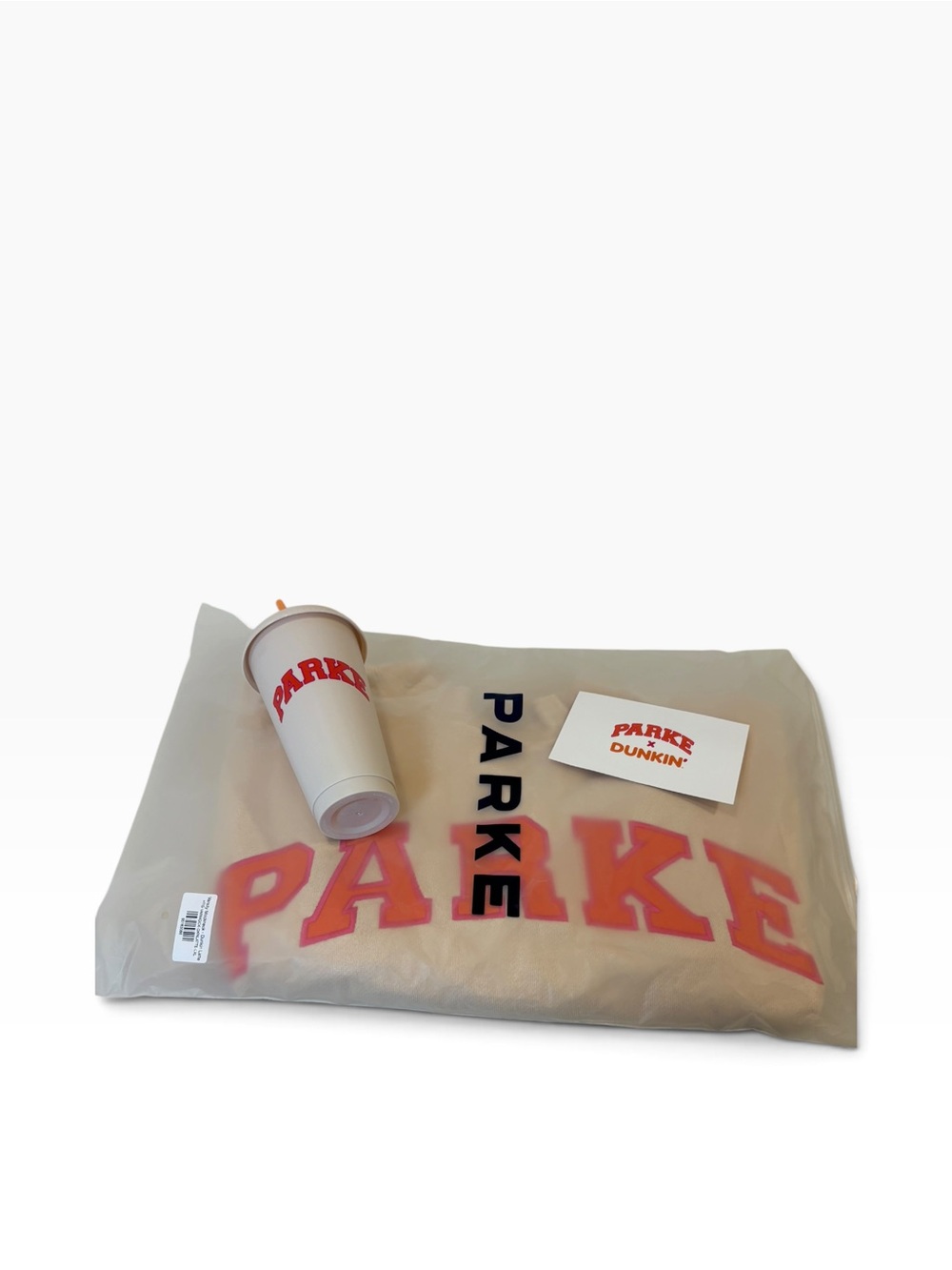 PARKE x Dunkin Varsity Mockneck Latte  + Tumbler | NEW - Picture 11 of 11